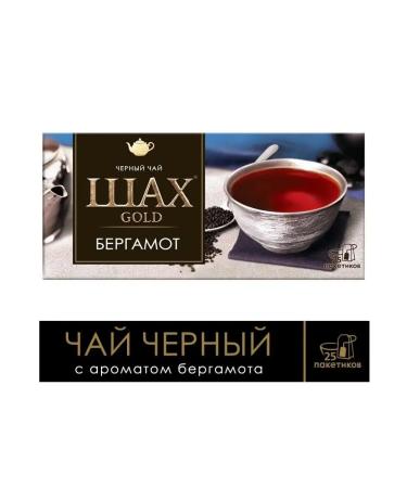 Shah Black tea with bergamot 5pcs 50g (25 packs in a pack) - Buy Online on GoSupps.com