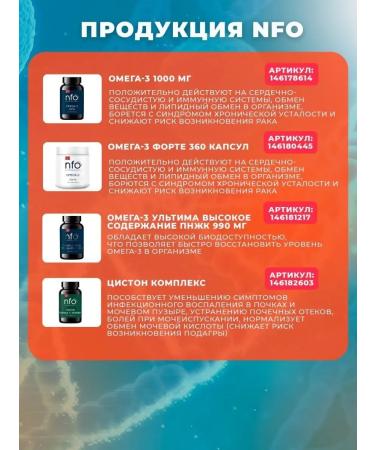 NFO Omega-3 ultima High Pnzhk content 990 mg - Buy Online on GoSupps.com