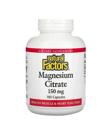 Natural Factors Magnesium citrate 150 mg 180 capsules
