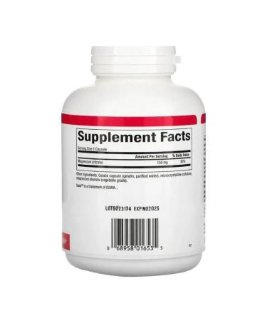 Natural Factors Magnesium citrate 150 mg 180 capsules - Buy Online on GoSupps.com