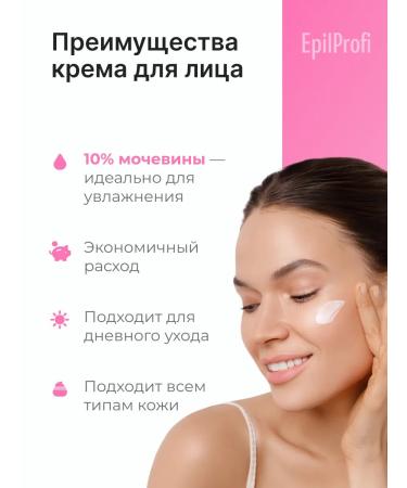 EpilProfi Facial cream of deep moisture with urea 10% 250 ml - Buy Online on GoSupps.com