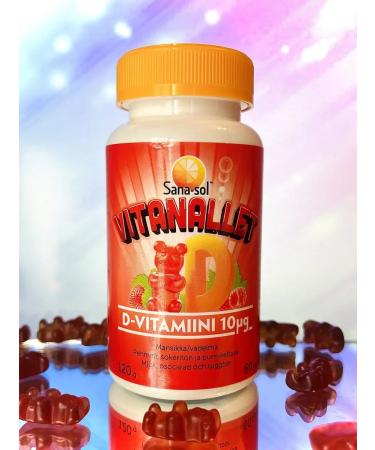 SUOMI SANA-SOL Vitamin D 3 for children 400 IU D60 pcs vitamishki - Buy Online on GoSupps.com