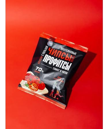PROFIT Protein chips with the taste of tomato and chili 30g x 6pcs - Buy Online on GoSupps.com