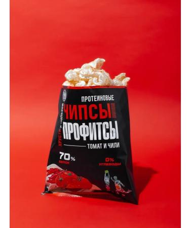 PROFIT Protein chips with the taste of tomato and chili 30g x 6pcs - Buy Online on GoSupps.com