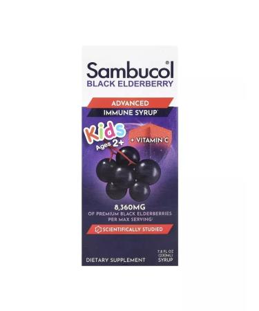 Sambucol Black elderberry syrup for children berry aroma 230 ml