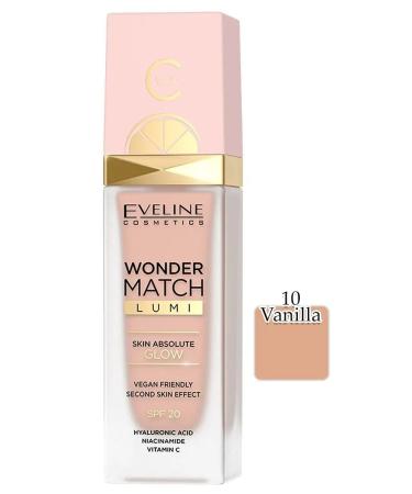 Eveline Cosmetics Tonal base No. 10 Vanilla Wonder Match Lumi 30ml