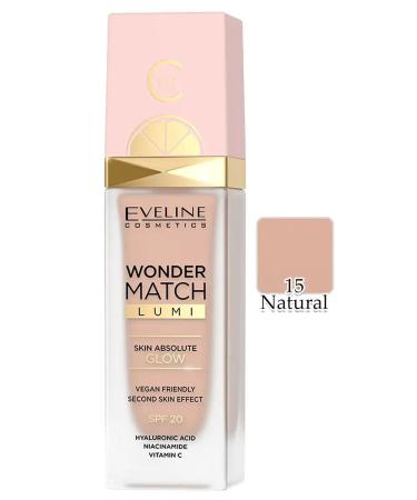 Eveline Cosmetics Tonal base No. 15 Natural Wonder Match Lumi 30ml