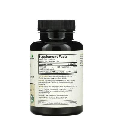 FutureBiotics Vitamins K2 + D3 for bones and heart 120 capsules - Buy Online on GoSupps.com