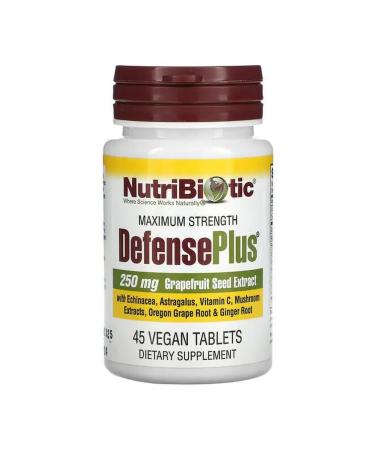 NutriBiotic Defenseplus maximum force 45 vegan tablets