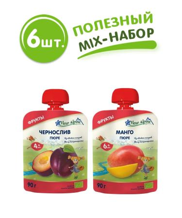 Fleur Alpine Puree nursery mango + prunes 6 pcs 90 g