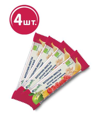 Fleur Alpine Baton Musly Baby apple banana raspberries 4 pcs 23 g