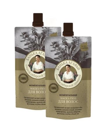 Grandma Agafia's Recipes Mask-carriage for hair Agafia instant 100 ml 2 pcs