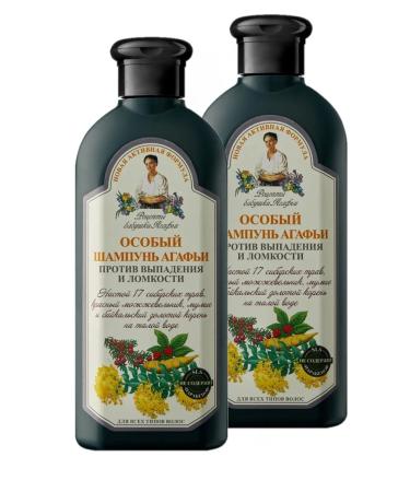 Grandma Agafia's Recipes Special shampoo against falling out and brittle 350 ml 2pcs