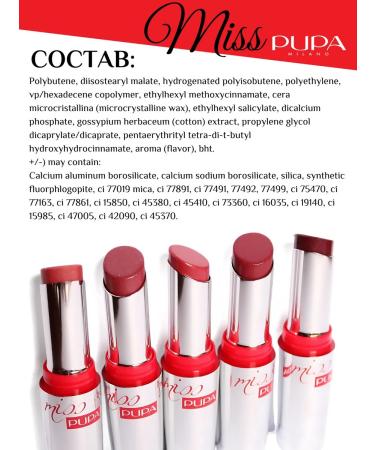 Pupa Lipstick for lips with brilliance moisturizing 201 - Buy Online on GoSupps.com