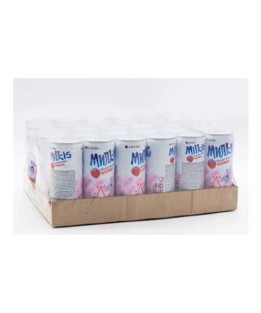 Lotte Drink Milkis strawberries 250 ml 30pcs - Buy Online on GoSupps.com