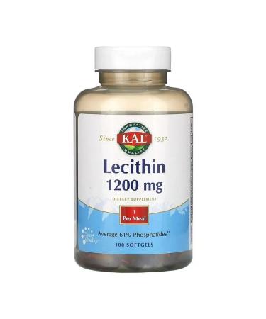 KAL lecithin 1200 mg 100 capsules