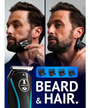 Manecode Male trimmer for beard and mustov 11 in 1 with nozzles - Buy Online on GoSupps.com