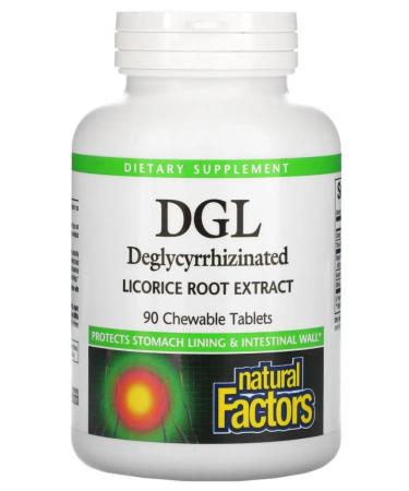 Natural Factors DGL licorice extract 90 chewing tablets