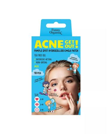 Funny Organix Hydrocoloid emoji-patch with tea tree oil