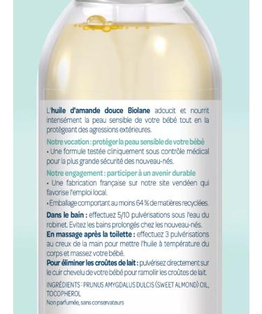 Biolane Almond oil spray for newborns with vitamin E - Buy Online on GoSupps.com