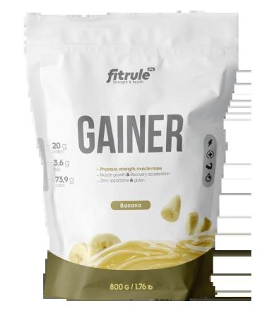Fitrule Nutrition Gainer for gaining mass protein carbohydrate banana