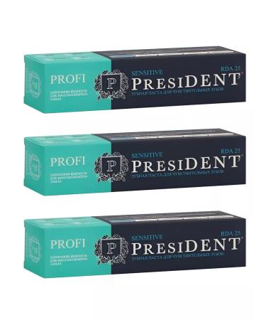 PRESIDENT Sensitive toothpaste 100ml - 3pcs