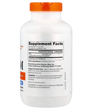 MSM 1000 mg 360 capsules - Buy Online on GoSupps.com