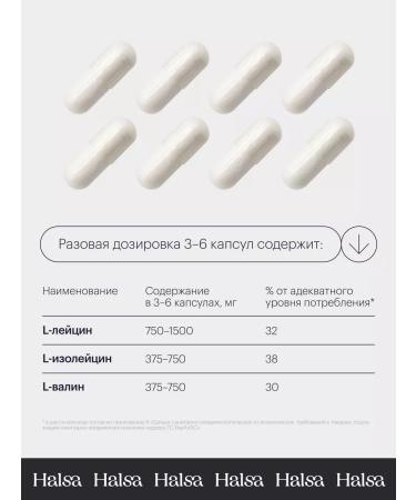 Halsa - personal vitamins VSAA 2 1 1 Capsules of amino acids sportpit for muscle growth 200g - Buy Online on GoSupps.com