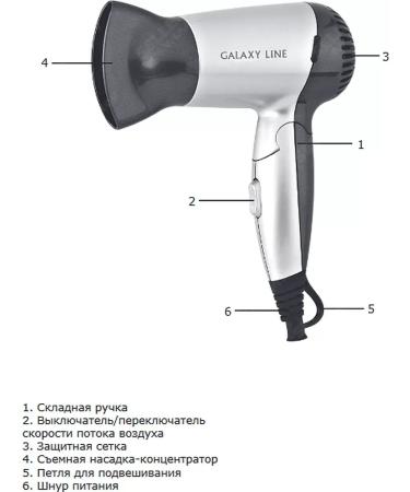 Galaxy Folding hair dryer with a GL4303 nozzle +a gift! - Buy Online on GoSupps.com