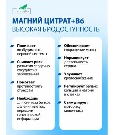 Naturalis Magnesium B6 Citrate Single - Buy Online on GoSupps.com