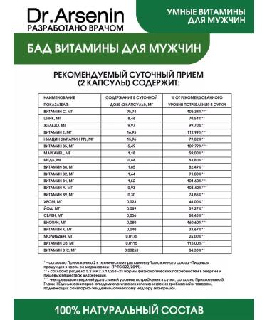 Dr Arsenin Vitamins for men - Buy Online on GoSupps.com