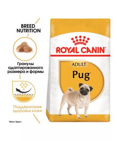 ROYAL CANIN Dry food pug adult for dogs pugs 0.5 kg - Buy Online on GoSupps.com