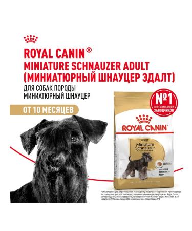 ROYAL CANIN Dry Miniature Schnauzer Adult Form Schnauzer Dog 3 kg - Buy Online on GoSupps.com