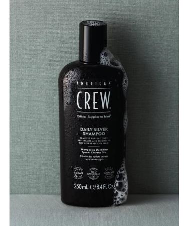 American Crew Daily Silver Shampoo for gray hair 250 ml - Buy Online on GoSupps.com