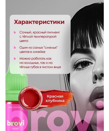 Eyebrows Permanent Makeup Pigment for Brovi Lip Permanent Red strawberries 5 ml - Buy Online on GoSupps.com