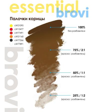 Eyebrows Permanent Makeup Pigment for a permanent of eyebrows BROVI Cinnamon sticks 5 ml - Buy Online on GoSupps.com
