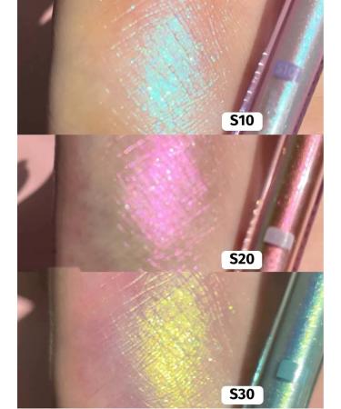 LUCKYBOOM Liquid highlighter for the face of the eye of the eye with a glossy shadow with sparkles - Buy Online on GoSupps.com