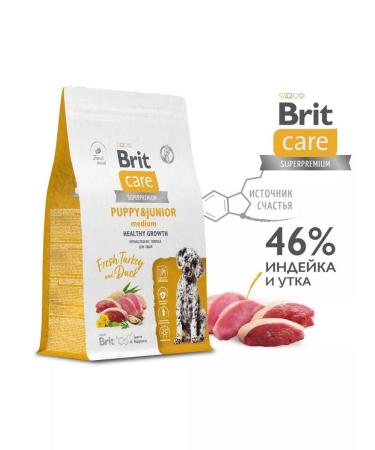 Brit Care Puppy & Junior Medium turkey duck 12 kg