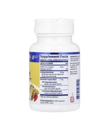 enzymedica Acid soothe gastrointestinal tract health with zinc and carnosine 30 capsules - Buy Online on GoSupps.com