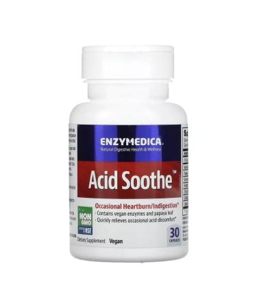 enzymedica Acid soothe gastrointestinal tract health with zinc and carnosine 30 capsules - Buy Online on GoSupps.com