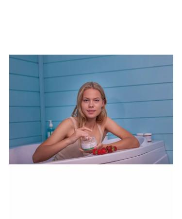 VELINIA Strawberry-salt scrub with body oil 250 ml - Buy Online on GoSupps.com