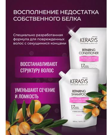 KeraSys Shampoo and hair air conditioner restorative 2x500 ml - Buy Online on GoSupps.com