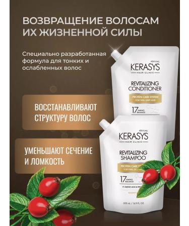 KeraSys Shampoo and hair conditioner healing 2x500 ml - Buy Online on GoSupps.com