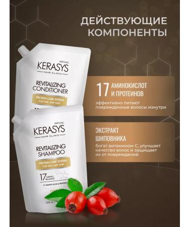 KeraSys Shampoo and hair conditioner healing 2x500 ml - Buy Online on GoSupps.com