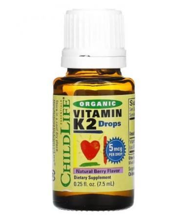 ChildLife Vitamin K2 in drops berry taste 5 g 7.5 ml - Buy Online on GoSupps.com