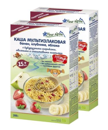 Fleur Alpine Porridge multi -plaan strawberries apple with balls 15 months