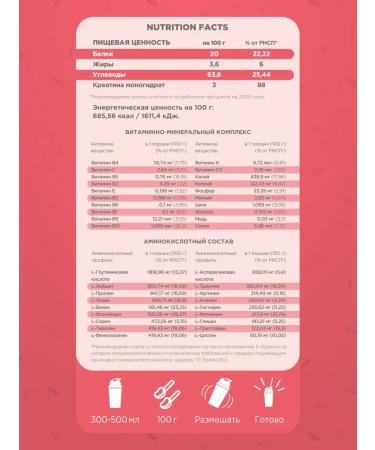 Fitrule Nutrition Fitrule Gainer+Creatine 800g - muscle growth and strawberries - Buy Online on GoSupps.com