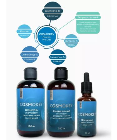 Cosmokey Peptide shampoo against hair loss 250 ml - Buy Online on GoSupps.com