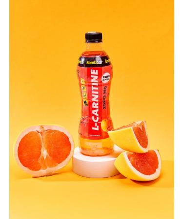 BombBar Drink l carnitine without sugar 2500 mg grapefruit 500ml x 6 - Buy Online on GoSupps.com
