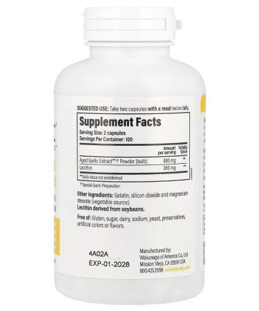 Kyolic Lecithin garlic extract 200 pcs - Buy Online on GoSupps.com